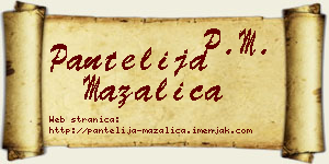 Pantelija Mazalica vizit kartica